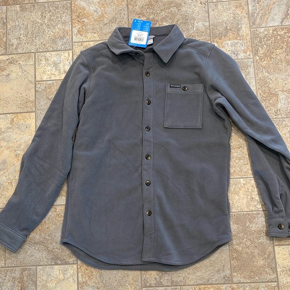 Columbia Men's Point Marshall Fleece Overshirts / Gray / small
